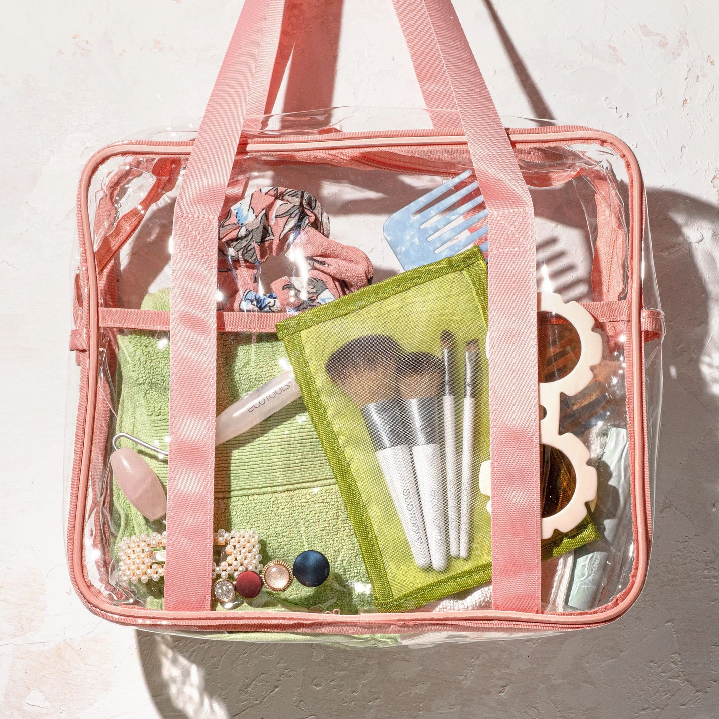 EcoTools On-The-Go Makeup Brush Kit, Travel-Friendly Brush Set, Mini-Size Makeup Tools for Powders, Blush, Bronzer, & Eyeshadows, Eco-Friendly, Synthetic Bristles, Cruelty-Free & Vegan, 5 Piece Set