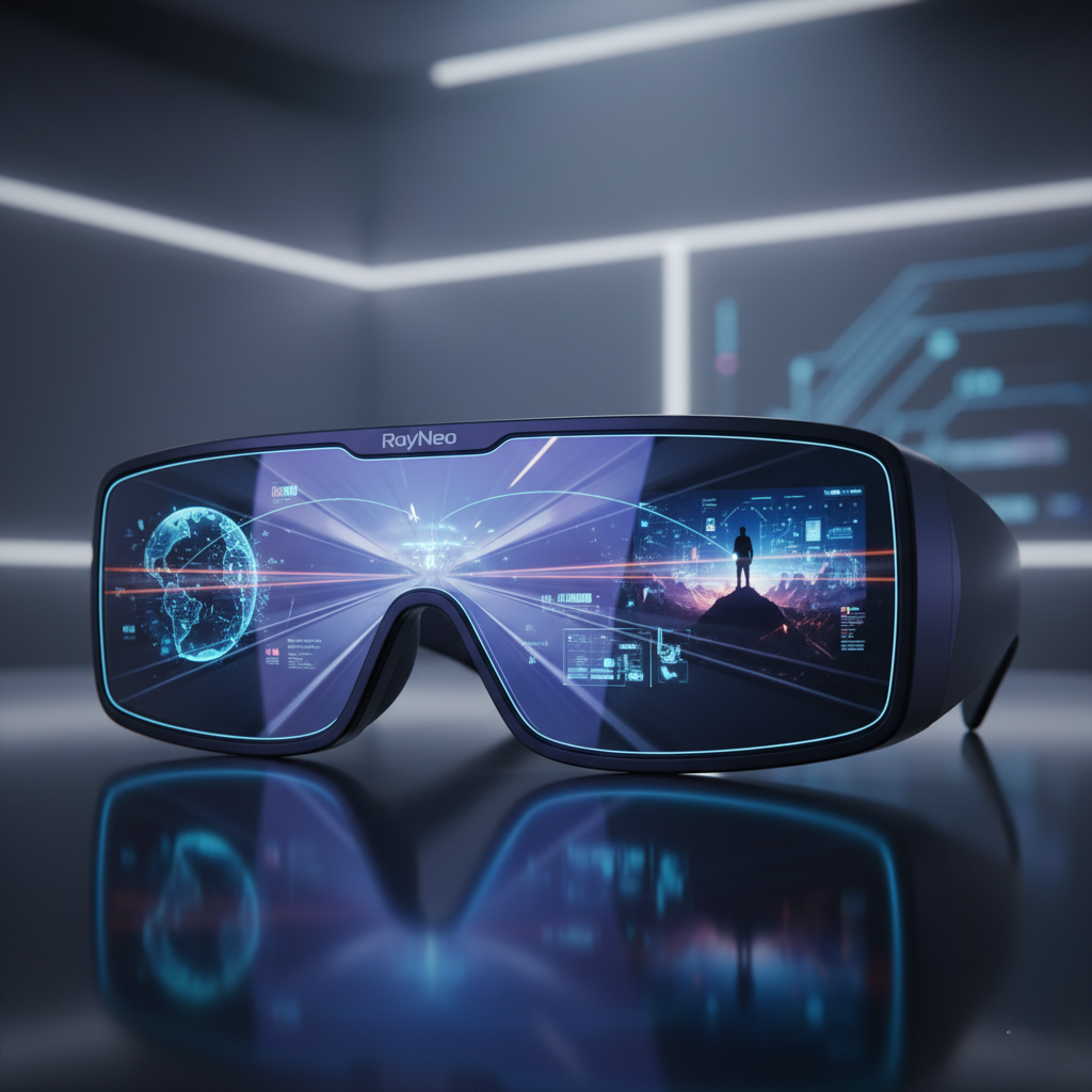 RayNeo Air 3s Pro AR/XR Glasses — 201-inch HueView 2.0 smart display for immersive travel, gaming, and cinematic viewing at Glowvoyage.