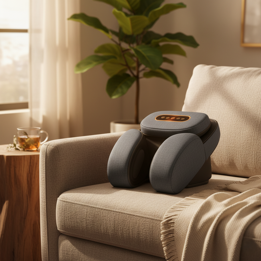 AERLANG Shiatsu Back and Neck Massager — deep-tissue heated massage pillow for shoulder and back tension relief at Glowvoyage.