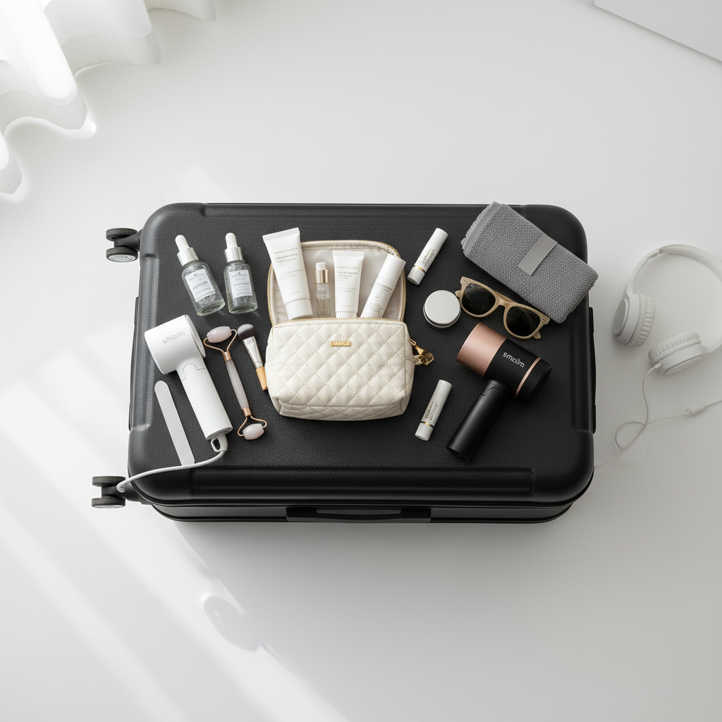 GlowVoyager portable self-care essentials, mini skincare, solid toiletries, and hydrating facial mists for travel