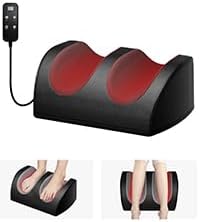 Foot Massager with Heat and Foot Massage, Electric Foot Massager with Cord Remote Control, Birthday Gifts for Mom and Dad (Black)