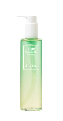 ARZTIN Pure Cleansing Oil, 6.76 fl. oz. Mild Makeup Blackhead Cleanser, Gentle Moisturizing facial Remover, Vegan Daily Natural Oil Removal, Korean skincare