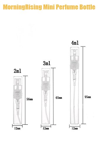 Mini Perfume Bottle 3ml 100pcs, Small Refillable Spray Bottle, Perfume Mouthwash Bottle for Cleaning, Travel, Essential Oils