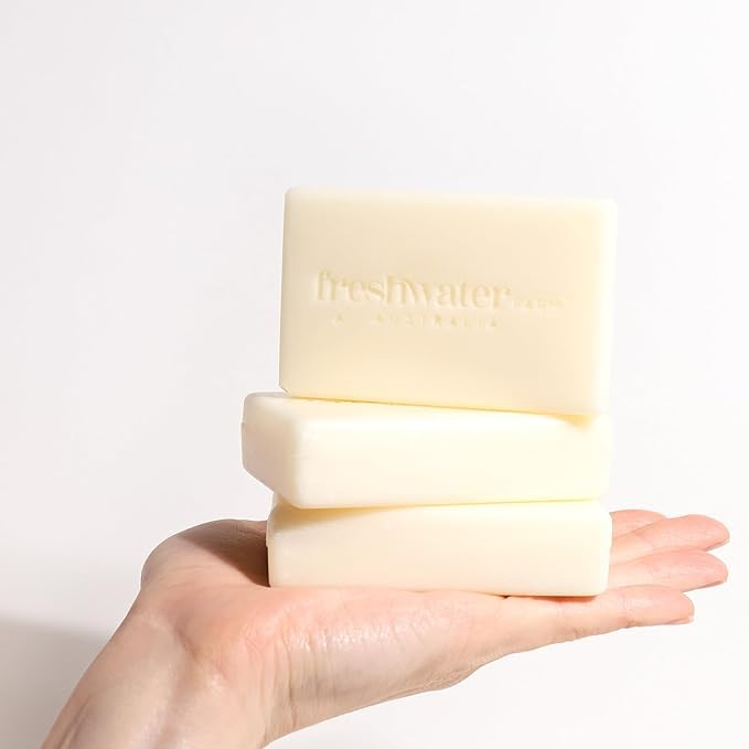 Freshwater Farm Australia Soothing Castile Natural Body Bar/Soap Bar for Women/Men- Manuka Honey + Vanilla Bean. Bar Soap/Body Soap With Organic Shea Butter For Dry, Sensitive Skin - 7 oz x 8 pack