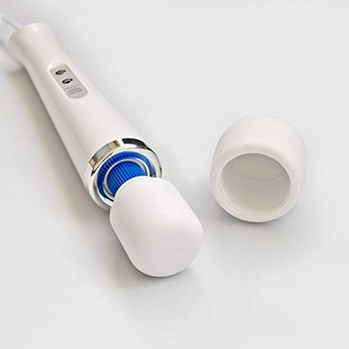 CHARMING 10 Speeds Wired Powerful Handheld Back Massager with Strong Vibration, Personal Therapy Massager for Sports Recovery, Muscle Aches, Full Body Pain (White)