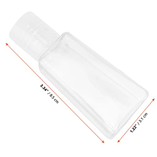 SINJEUN 120 Pieces 1oz/30ml Clear Plastic Empty Bottles with Flip Cap, Empty Squeeze Bottles, Mini PET Clear Refillable Travel Containers for Shampoo, Toners, Lotions, Creams