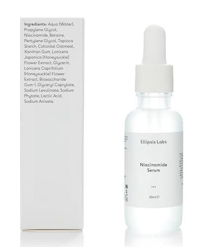 Niacinamide Serum by Ellipsis Labs – Hydrating, Balancing, Skin Barrier Strengthening Vitamin B3 with Oatmeal and Betaine for Radiant, Smooth Skin, Oil Control, Vegan and Cruelty-Free, 1 Fl Oz