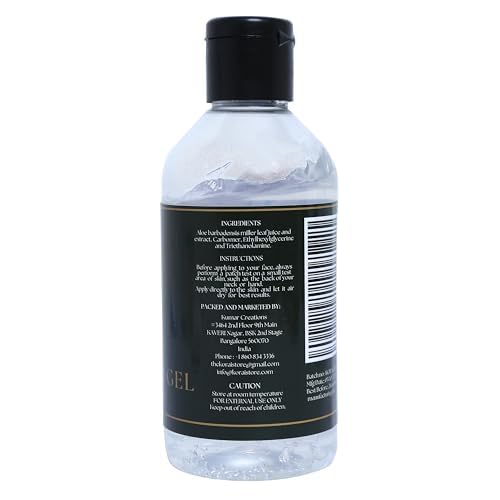 KORAI Aloe Vera Gel from freshly cut 99% Pure Aloe Vera Gel-Natural Ingredients-Vegan, Unscented - For Face, Skin and Hair