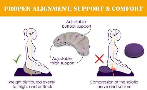 Air Meditator Inflatable Meditation Cushion and Travel Pillow – Meditate on Air in Total Comfort with Adjustable Three-Chamber Design for Enhanced Posture and Portability, Black