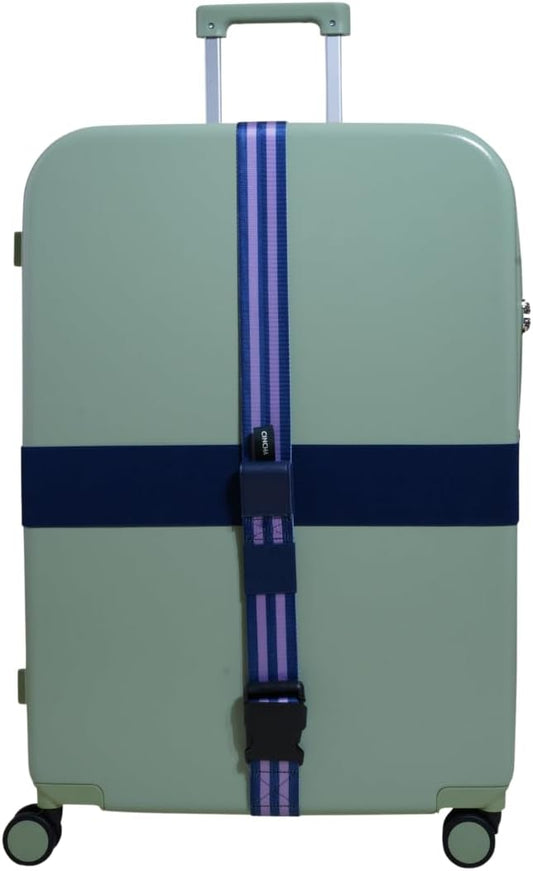 Cincha Travel Adjustable Luggage Strap, Fits Carry-On and Checked Bags, TSA Approved, Shark Tank Brand, Premium Travel Accessory (Hyacinth)