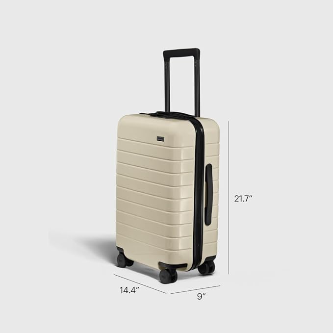 Away Carry-On Luggage, Lightweight Hardside Suitcase with Spinner Wheels, 22 Inch Airline Approved, TSA Lock, Salt White