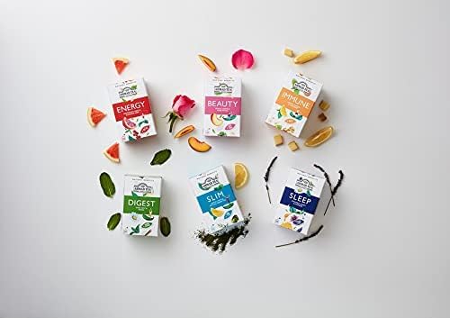 Ahmad Tea Herbal Tea, Camomile, Honey, & Lavender 'Sleep' Natural Benefits Teabags, 20 ct (Pack of 1) - Decaffeinated & Sugar-Free