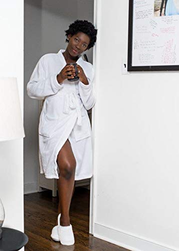 Luxury Home Spa Gift Basket with Pink Peony Scent - Indulgent Ultra Soft Bathrobe & Plush Slipper Spa Box for Women - Complete Bath & Body Set Luxury Body Care