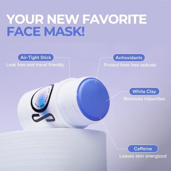 WYOS Oil Moisturizer Stick & Clay Face Mask Stick Stocking Stuffer Bundle | Travel Size, Leak Free, Vegan, Cruelty Free, Portable, Sulfate Free, Paraben Free