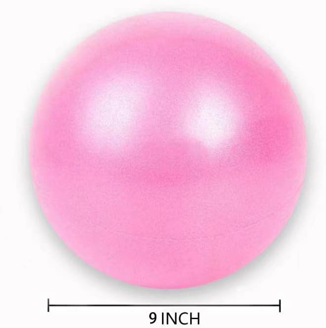 6 Inch Mini Exercise Pilates Yoga Ball for Yoga, Barre Training and Physical Therapy- Improves Balance with Inflate Pump(Black)
