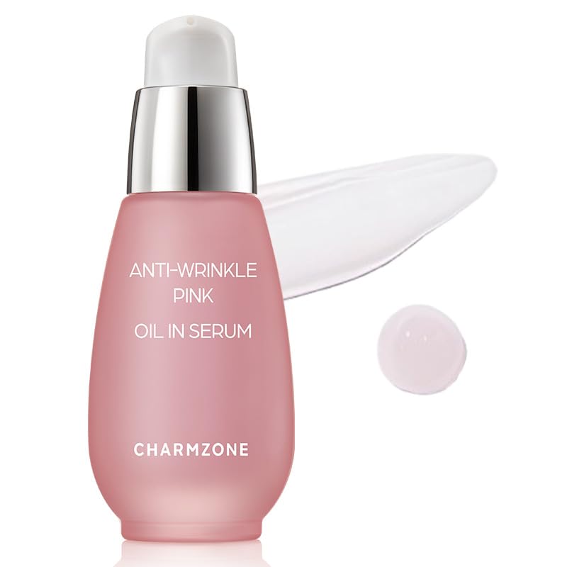 CHARMZONE Anti-Wrinkle Pink Oil-In Serum – Hydrating & Firming Korean Skincare | Face Serum with Bulgarian Damask Rose & Plant-Based Oils for Soothing & Moisturizing Dry, Sensitive Skin (1.01 fl oz)