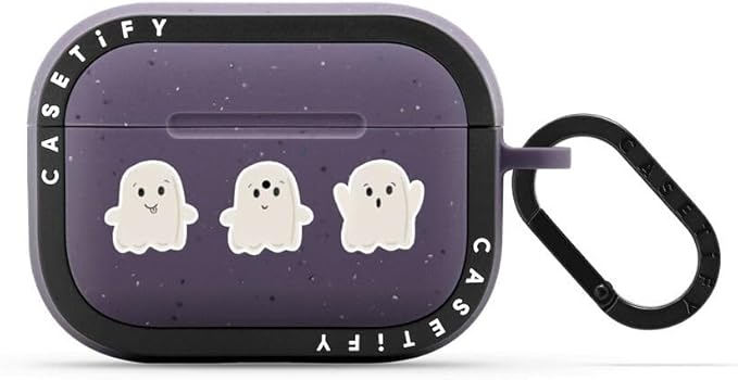 CASETiFY Bounce Airpods Pro (1st/2nd Gen) Case with Ring - Lil Ghosts - Matte Deep Purple