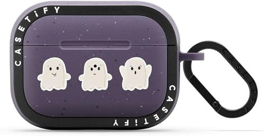 CASETiFY Bounce Airpods Pro (1st/2nd Gen) Case with Ring - Lil Ghosts - Matte Deep Purple