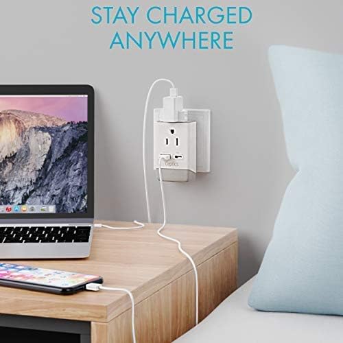 Ceptics Australia China New Zealand Power Plug Adapter 2 Pack, QC 3.0 & PD, Safe Dual USB & USB-C - 2 USA Socket for USA to Australian New Zealand Fiji Argentina, Type I AP-16-2PK Fast Charging