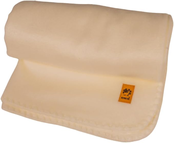 Alpaca Wool Blanket – Twin Size, 75 x 38 Inches – Warm & Lightweight – Couch, Bed, or Outdoor Blanket – Beige