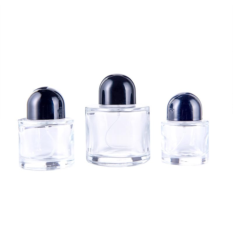 100ML/3.4OZ Refillable & Empty Perfume Bottle - Leak-Proof Glass Perfume Atomizer Sprayer, Travel-Friendly Mini Perfume Bottle for Fragrance, Cosmetics, Essential Oils (Black)