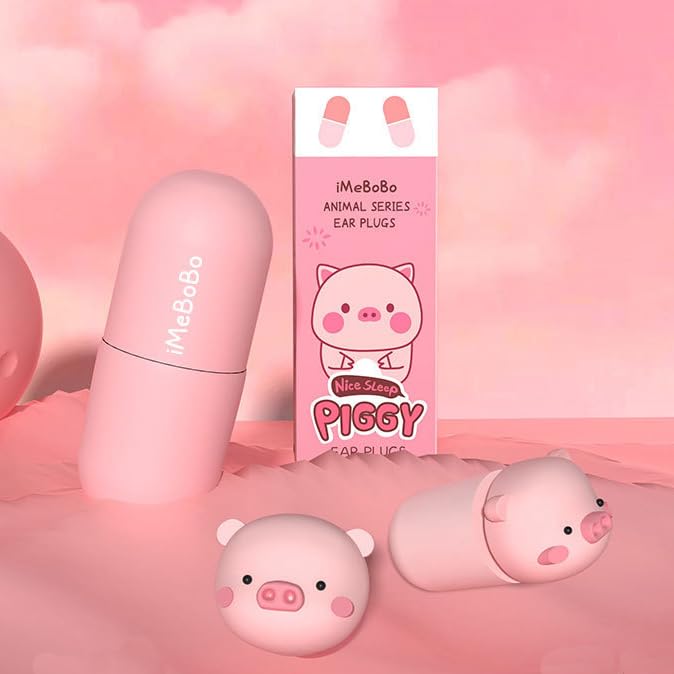 Ankeli 4 Pairs of Noise Cancelling earplugs, Reusable Cute Cartoon Soft and Comfortable earplugs, Silicone earplugs Suitable for Sleeping, Noise Sensitive, Travel, Work, snoring