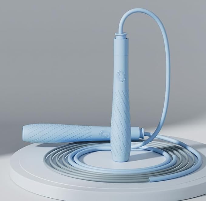 Jump Rope with silicone handle,Tangle-Free Jump Rope with Dual Bearing System,Ultra-Smooth for Fitness & Training