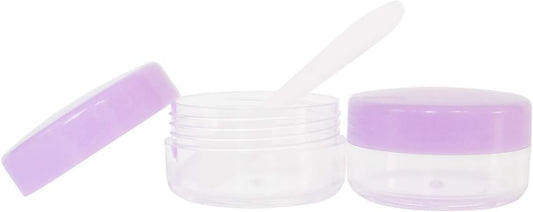 Wopanxye 30pcs 10g Small Plastic Makeup Container with Lid, 10ml Travel Cosmetic Sample Jar for Lip Scrub, Body Butter, Cream, Slime, Lip Balm, Eyeshadow, Paint, Glitter, Wax, Lotion, Mini Storage Pot