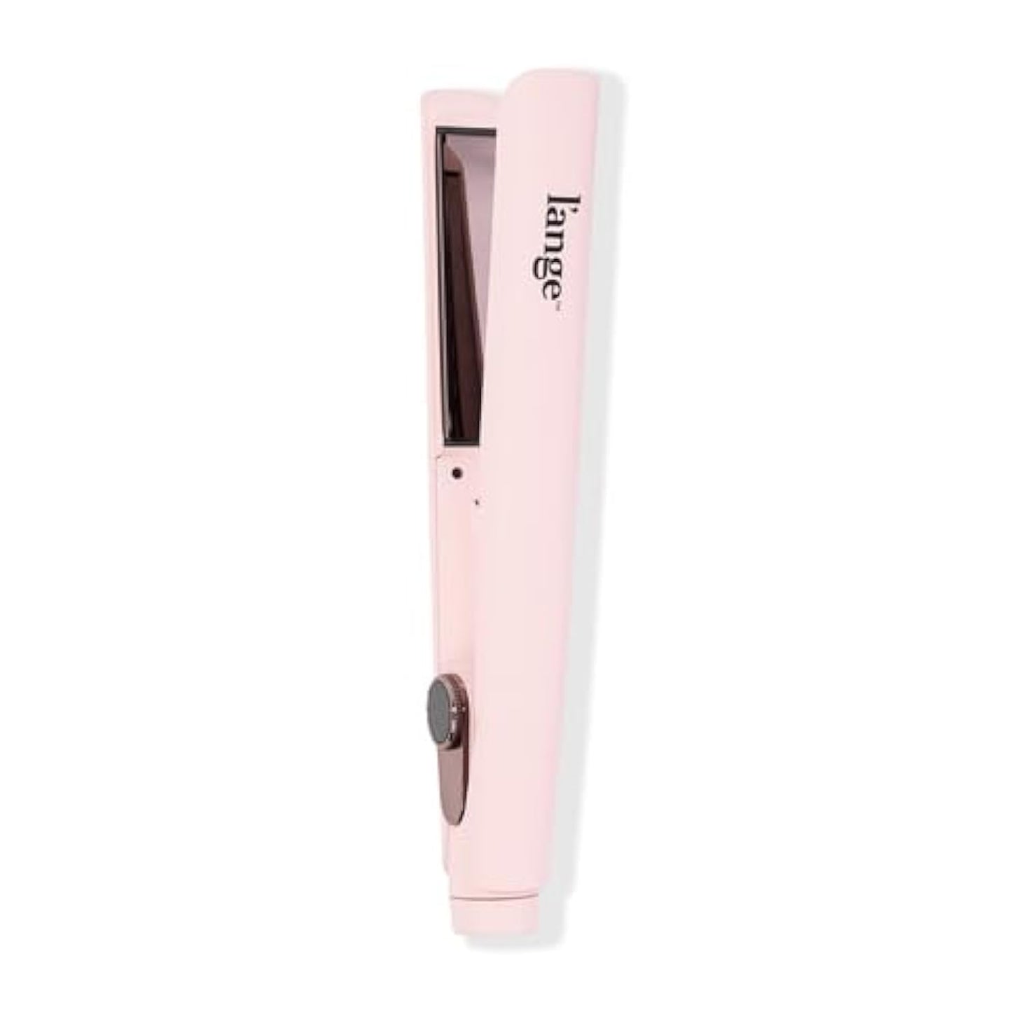 L'ANGE HAIR Le Titane Titanium Flat Iron | Hair Straightener with Curved Edges for Versatile Styling | Dual Voltage Flat Iron with Infrared Heat & Adjustable Temperature | 1" Blush