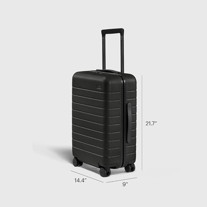 Away Carry-On Luggage, Lightweight Hardside Suitcase with Spinner Wheels, 22 Inch Airline Approved, TSA Lock, Jet Black