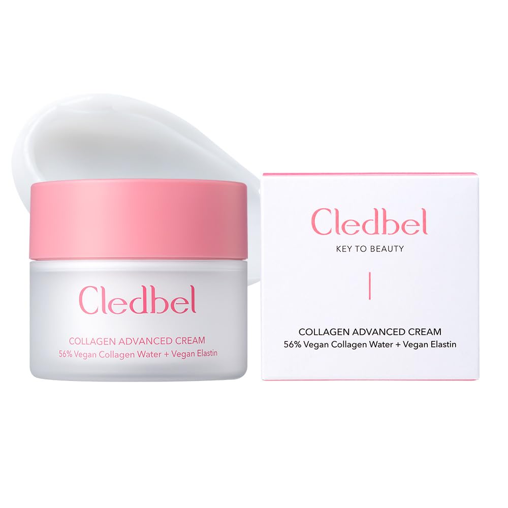 Cledbel Collagen Advanced Cream, Daily Firming & Hydrating Cream, All Skin, Peptides & Hyaluronic Acid, Elastin, Ceramides, Korean Skincare, Korean Beauty, Paraben-Free, 50ml/1.7fl. Oz