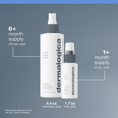 Dermalogica Multi-Active Toner, Facial Spray for Hydrating, Calming, Refreshing - Help Condition Skin and Prepare for Moisture Absorption, 1.7 Fl Oz