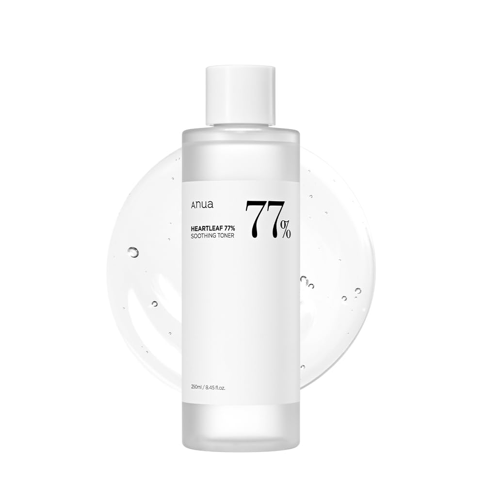 Anua Heartleaf 77 Soothing Toner I pH 5.5 Trouble Care, Calming Skin, Refreshing, Hydrating, Purifying, Cruelty Free, Vegan,(250ml / 8.45 fl.oz.)
