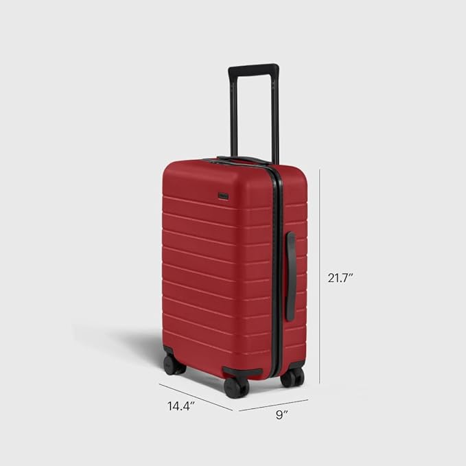 Away Carry-On Luggage, Lightweight Hardside Suitcase with Spinner Wheels, 22 Inch Airline Approved, TSA Lock, Tango Red