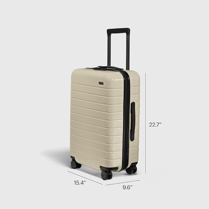 Away Bigger Carry-On Luggage, Lightweight Hardside Large Suitcase with Spinner Wheels, TSA Lock, Airline Approved, Salt White
