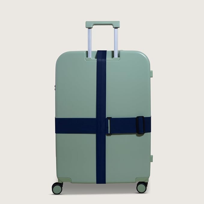 Cincha Travel Adjustable Luggage Strap, Fits Carry-On and Checked Bags, TSA Approved, Shark Tank Brand, Premium Travel Accessory (Navy)