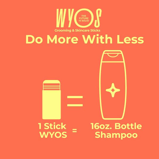 WYOS Sulfate Free Shampoo Stick - Gentle Solid Shampoo | Color-safe | Non-stripping Formula | For All Hair Types | Lathering Sudsy Formula Won't Strip Natural Hair | Travel Friendly | The Main Event