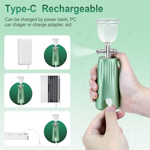 DUUOO Nano Facial Mister – Portable Face Steamer with 0.3mm Mist, USB Rechargeable Atomizer for Deep Hydration, Use with Water or Toner – Mini Skincare & Makeup Mister for Travel and Daily Use