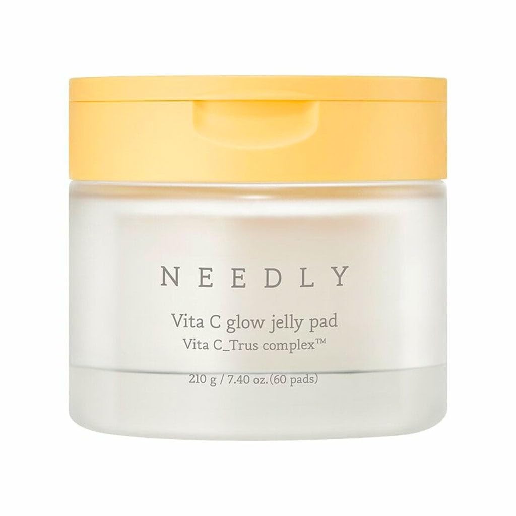 NEEDLY | Vita C Glow Jelly Pad | Brightening Toner Pad for Exfoliation, Blemish Care, and Tone Improvement