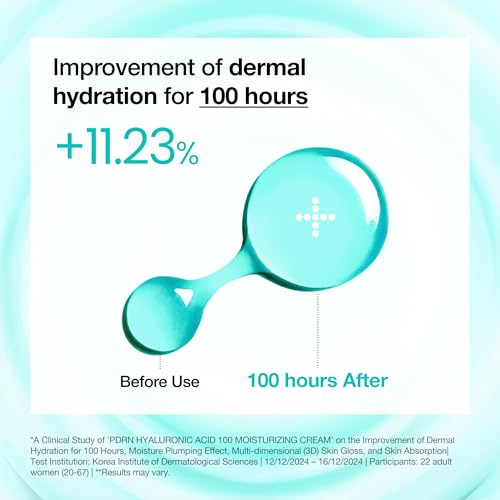 ANUA PDRN Hyaluronic Acid 100 Moisturizing Cream, Lightweight Hydrating Moisturizer with Salmon PDRN, Hyaluronic acid, Collagen for Glass Skin, Korean Skin Care (60ml / 2.02 fl. oz)