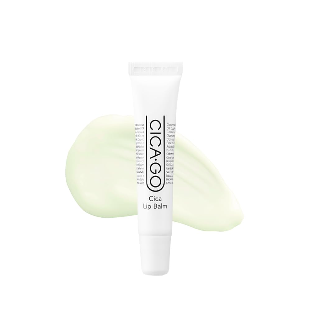 CICAGO Cica Lip Balm, Daily Hydrating Lip Balm for Dry & Chapped Lips, Deep Moisture & Soothing Cica Care, Korean Skin Care (0.34 fl. oz, 10g)