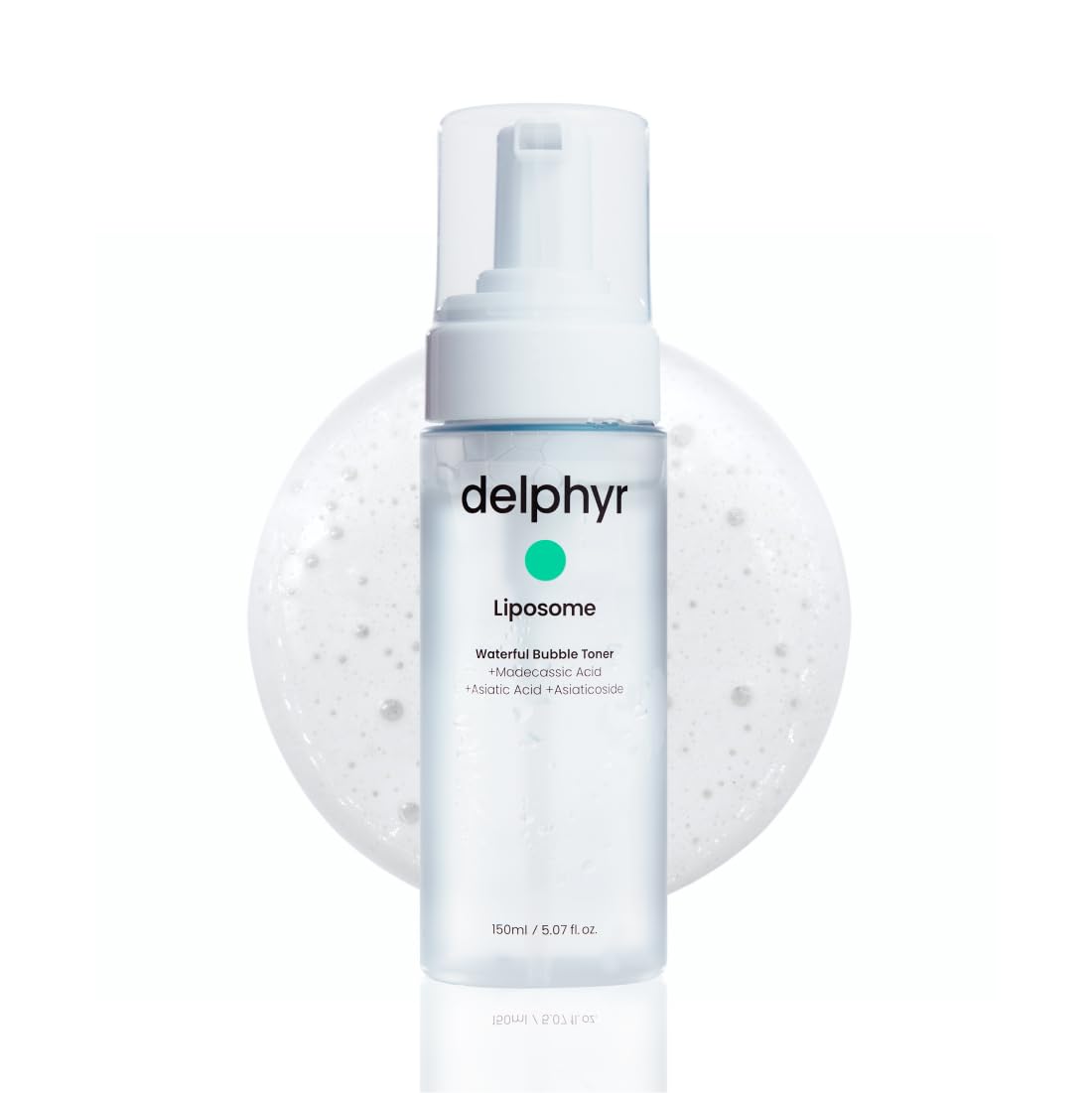 delphyr Liposome Waterful Bubble Serum, Hydrating Foaming Toner for Sensitive Skin with Centella Asiatica TECA, Korean Skincare for Trouble Care (5.07 fl. oz, 150ml)