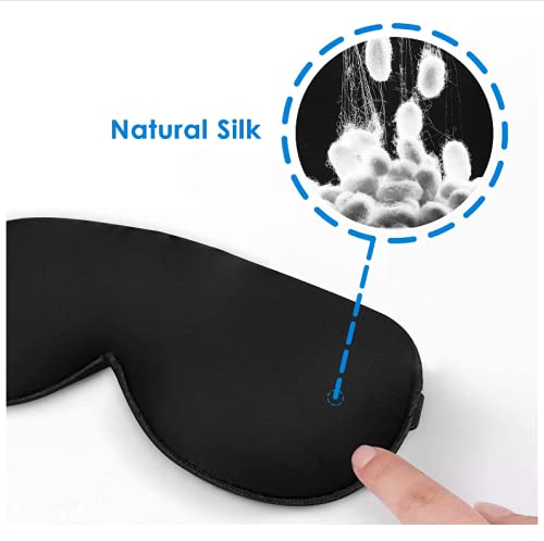 JEFlex Natural Silk Sleep Mask Blindfold, Super-Smooth Eye Mask
