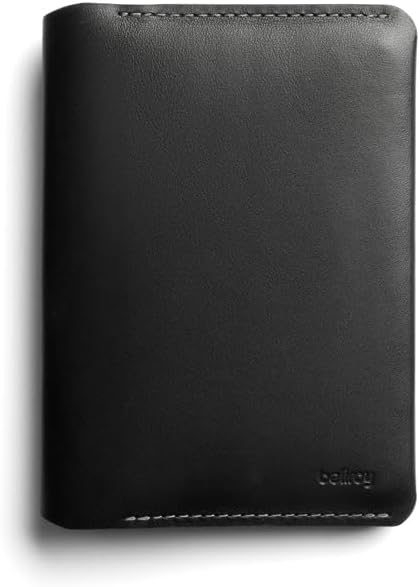 Bellroy Passport Cover (slimline travel wallet/pouch with card slots and space for cash plus travel documents) - Black