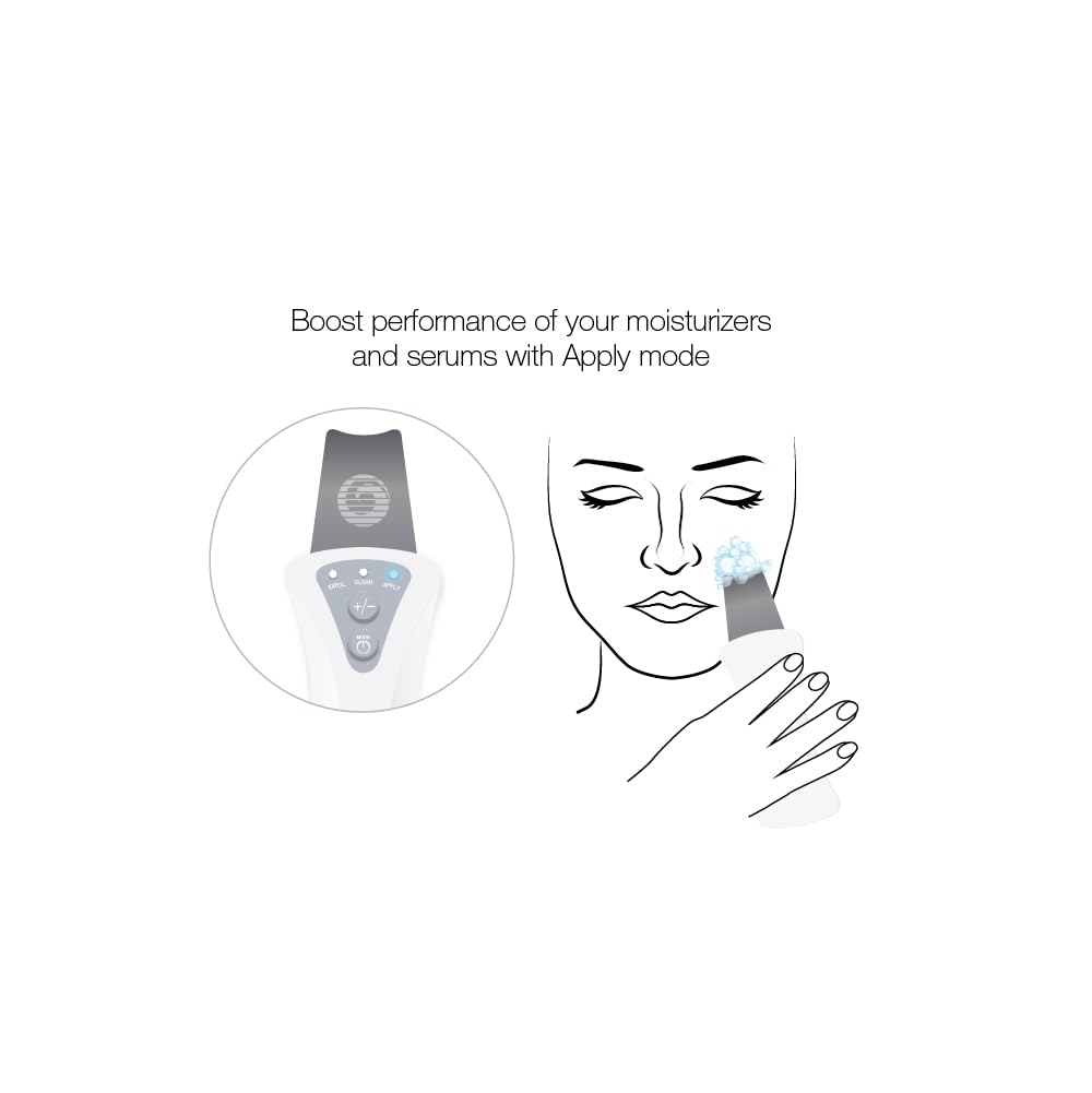 Bio-Therapeutic bt-Micro Fusion Ultrasonic Skin Exfoliation. Smooth Skin, Clear Congestion, Superior Blackhead Extraction, 3 Modes 2 Power Levels, Stainless Steel Applicator, Rechargeable