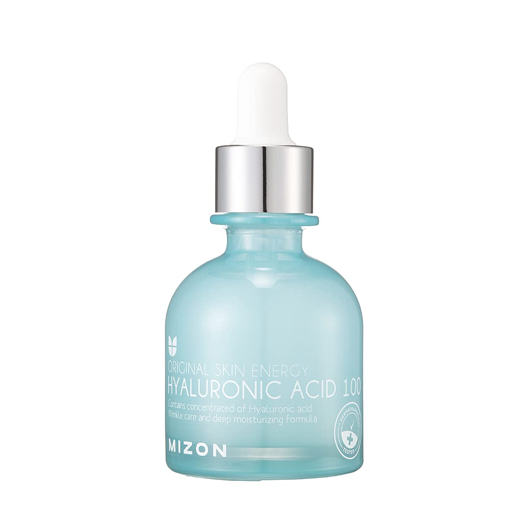 MIZON Snail Intensive Ampoule + Hyaluronic Acid 100 Korean Skincare Wrinkle Care, Moisture Skin Booster