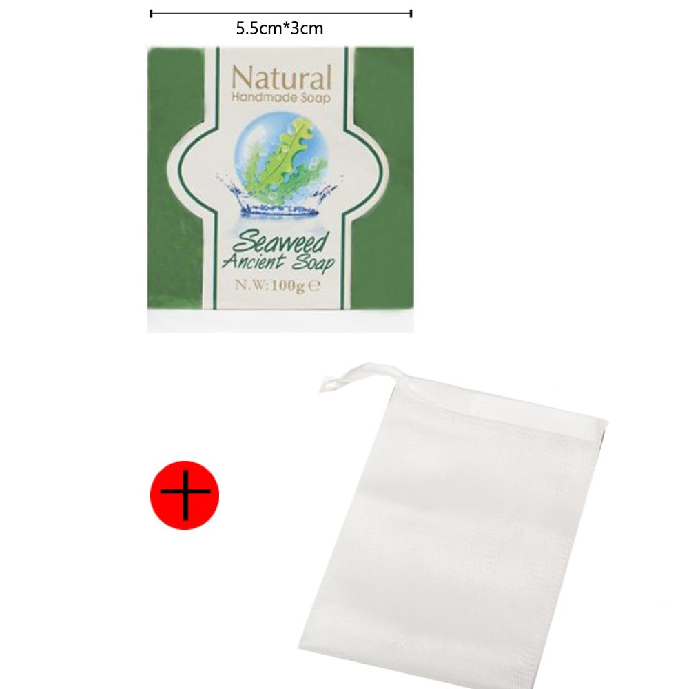 kastu Seaweed Soap Bar for Face & Body,Moisturizing,Softer Skin,Natural Handmade,Hypoallergenic Beauty Bar Sensitive Skin With Gentle Cleanser,Men Women