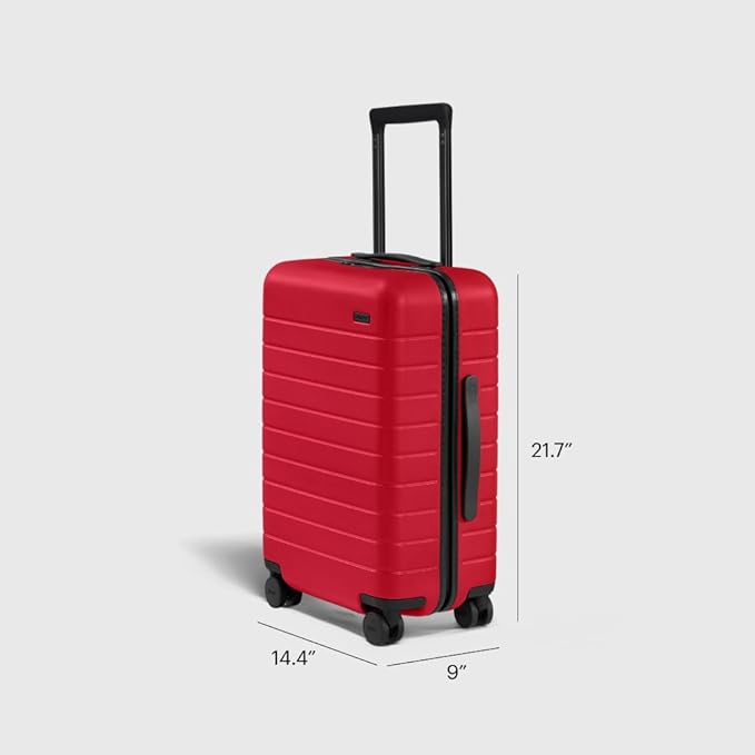 Away Carry-On Luggage, Lightweight Hardside Suitcase with Spinner Wheels, 22 Inch Airline Approved, TSA Lock, Cherry Red