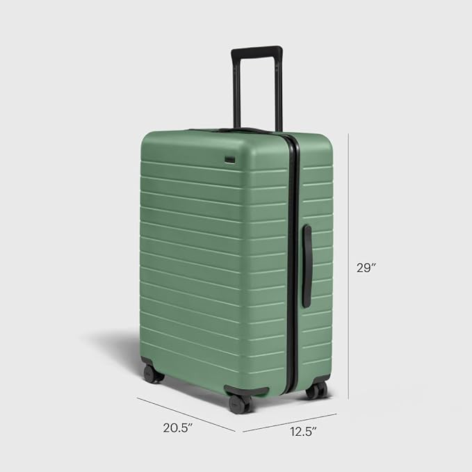 Away Large Checked Luggage, 29 Inch Hardside Suitcase with Spinner Wheels, Lightweight & Durable, TSA Lock, Sea Green