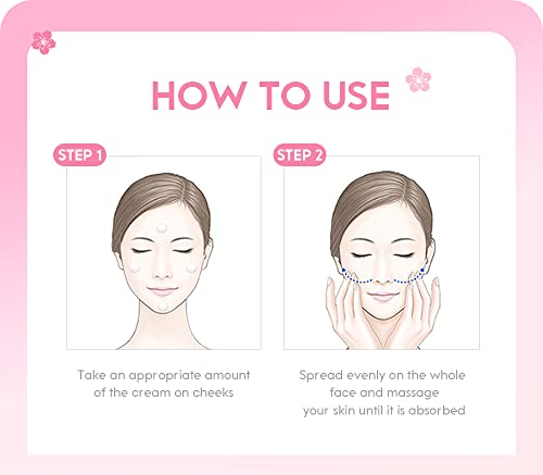 AKARY Sakura Essence Cream Facial Moisturizer, Daily Hydrating Face Cream for All Skin Types, Face and Neck Cream to Smooth Skin (60g)